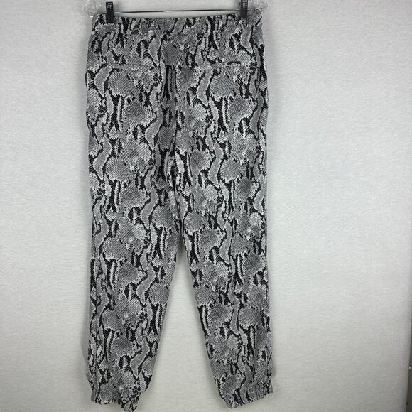EXPRESS WOMEN'S HIGH RISE SNEAKSKIN PRINT CUFFED ANKLES JOGGER PANTS SIZE M - Picture 3 of 12